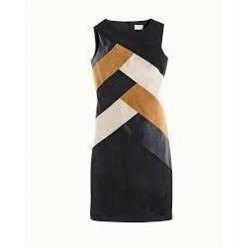 Chico's Black and Gold Sheath Midi Dress for Cocktail Night Out